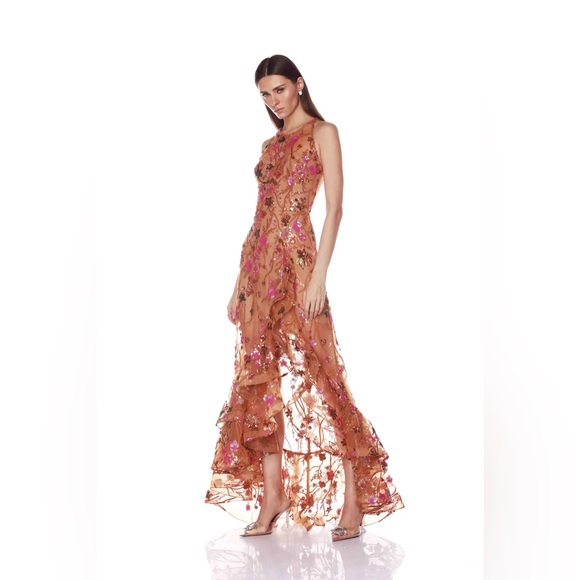 Bronx and Banco Sicilia Sequined Maxi Dress in coral multi - Picture 3 of 17